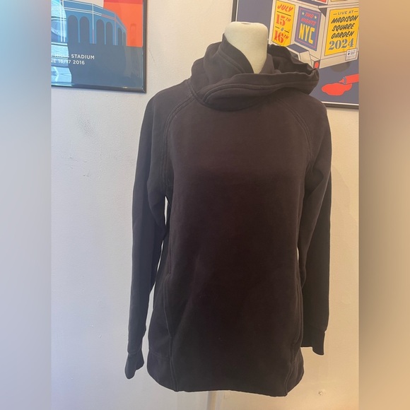 Lululemon Kangaroo Pocket Pullover Hoodie Black Size 6 - Picture 1 of 5